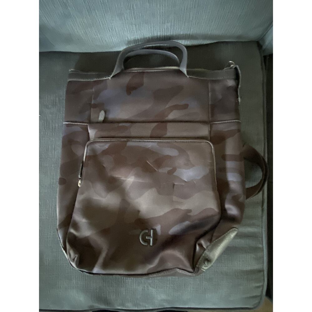 Cole Haan Ambition Backpack Convertible Crossbody Camo Neoprene Bag RARE